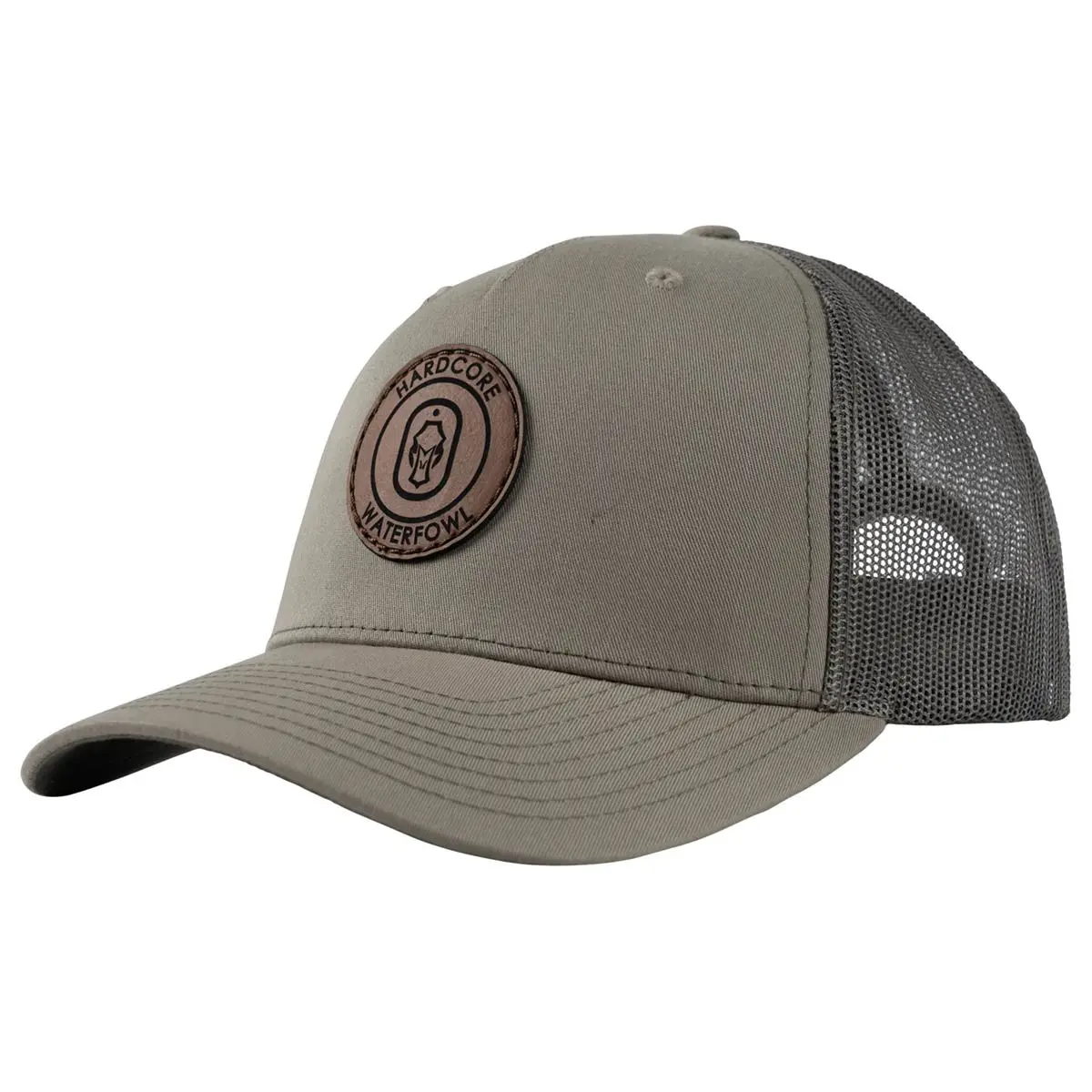 Hardcore Leather Patch Trucker Hat